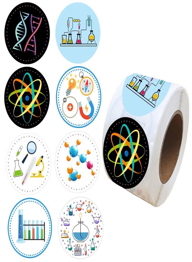 ATSMOICY 500 Science Themed Party Decorations Labels Roll Stickers Future Mad Scientist Natural Science Arts Birthday Baby Party Favors Decorations Stickers - Image 1